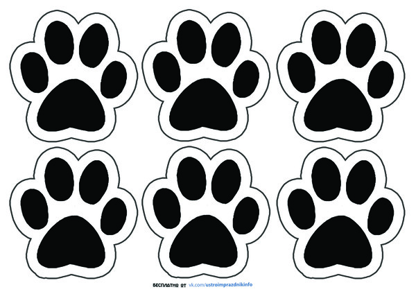 dog footprint printable template