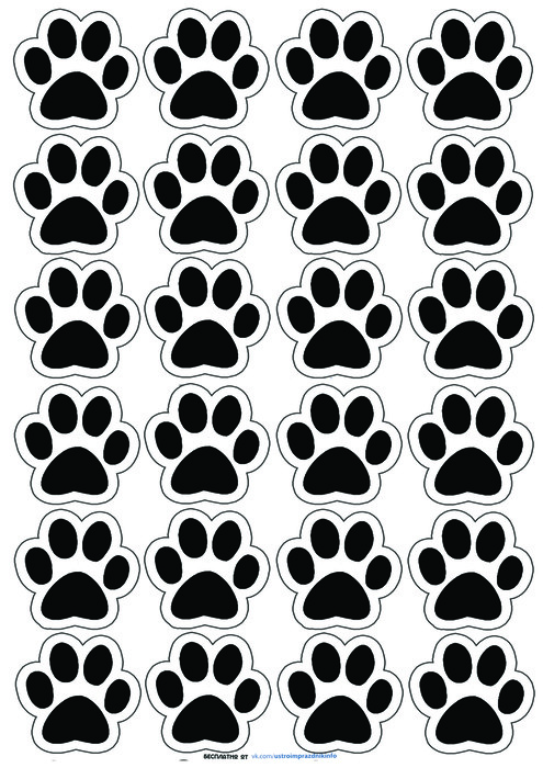 pet footprint printable template